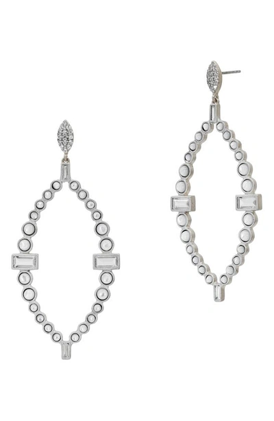 Shop Freida Rothman Streets Of Brooklyn Sterling Silver Drop Earrings In Silver And Black