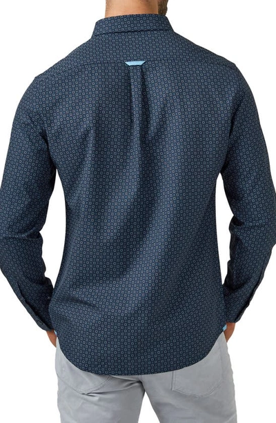 Shop 7 Diamonds Liberty Medallion Performance Button-up Shirt In Teal