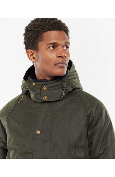 Barbour Winter Bedale Hooded Wax Jacket In Sage/ Olive Night | ModeSens