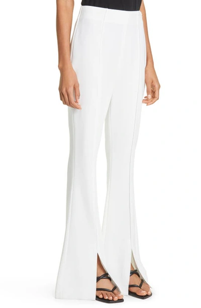 Shop Cinq À Sept Billie Split Hem Flare Trousers In Ivory