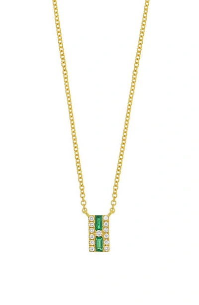 Shop Bony Levy El Mar Emerald & Diamond Pendant Necklace In 18k Yellow Gold