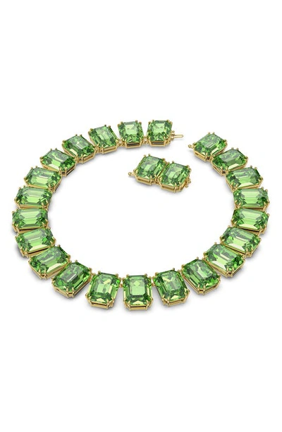 Shop Swarovski Millenia Crystal Collar Necklace In Peridot