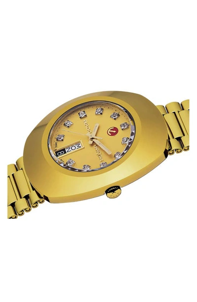 Shop Rado The Original Automatic Bracelet Watch, 35mm In Gold