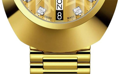 Rado Men's Swiss Automatic Original Gold-tone Stainless Steel Bracelet Watch 35mm In Gold