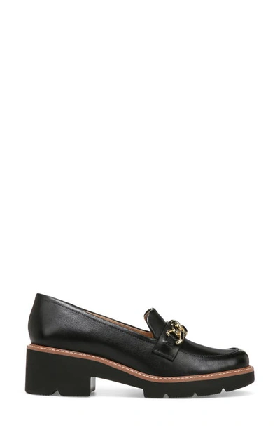 Shop Naturalizer Desi Lug Sole Loafer In Black Leather