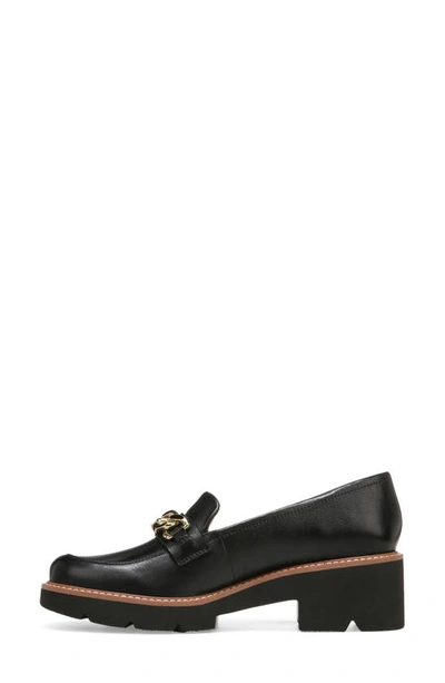 Shop Naturalizer Desi Lug Sole Loafer In Black Leather