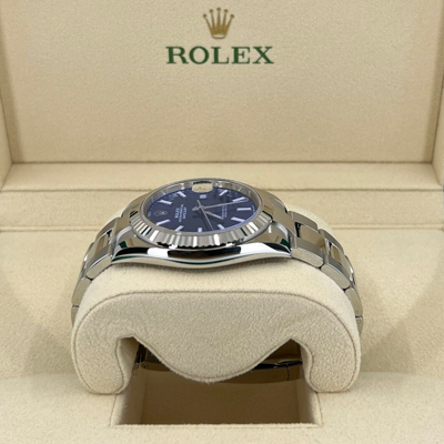 Pre-owned Rolex Datejust 41, Blue Dial, Oyster, Ref 126334-0001, Unworn Complete 2023