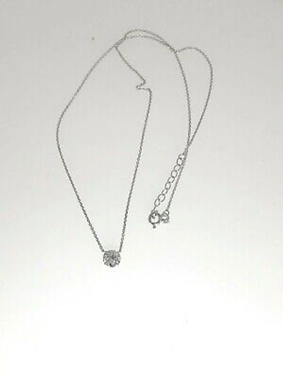 Pre-owned Kgm Diamonds Solitaire Round Diamond Pendant Necklace 0.50 Ct D If 14k White Gold Lab-created In White/colorless