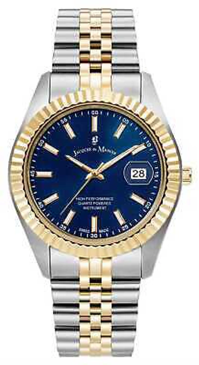 Pre-owned Jacques Du Manoir Inspiration Business (40mm) Blue Dial / Two-tone Jwn01705