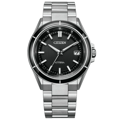 Pre-owned Citizen Cb3030-76e [attesa Eco-drive Direct Flight Act Line Black Titanium]