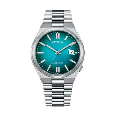 Pre-owned Citizen Nj0151-88x Automatic Mens Watch Teal Dial Usus