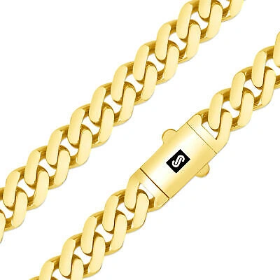 Pre-owned Nuragold 14k Yellow Gold Royal Monaco Miami Cuban Link 11mm Chain Pendant Necklace 22"