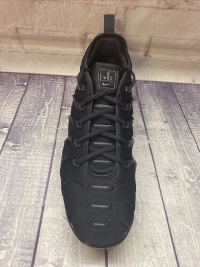Pre-owned Nike Air Vapormax Plus Triple Black Shoes 924453-004 Men's Size 13