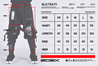 Pre-owned Machine56 Black Streetwear Heavy Cargo Pants  Sl3/tex_f1