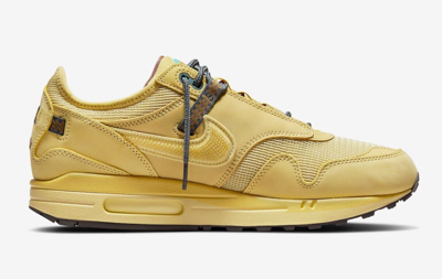 Pre-owned Nike Air Max 1 Travis Scott Cactus Jack Saturn Gold Do9392-700 Size 4-13 In Saturn Gold/tea Tree Mist-tent