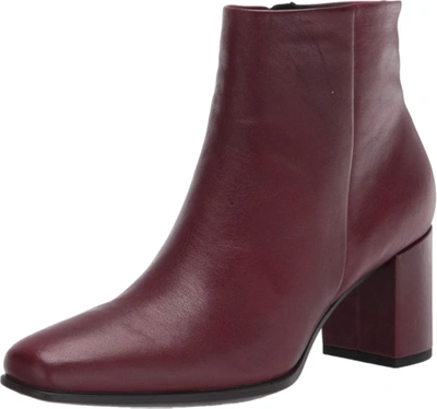 Pre-owned Ecco Women's Shape 60 Squared Ankle Bootie Fashion Boot In Syrah