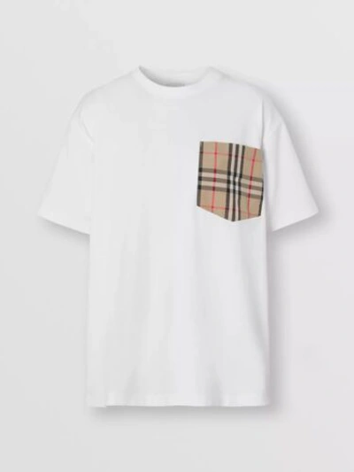 Pre-owned Burberry T Shirt M In White
