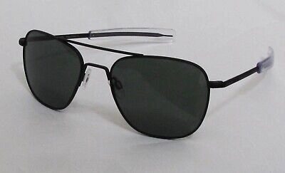 Pre-owned Randolph Duke Randolph Sunglasses Mod: Af116 Sun 58 Matte Black Lens Glass Agx Ar In Gray