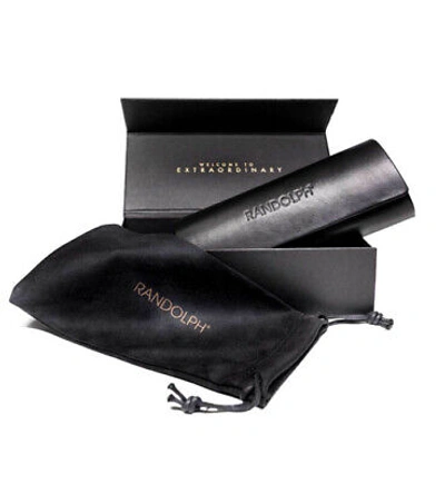 Pre-owned Randolph Duke Randolph Sunglasses Mod: Af116 Sun 58 Matte Black Lens Glass Agx Ar In Gray