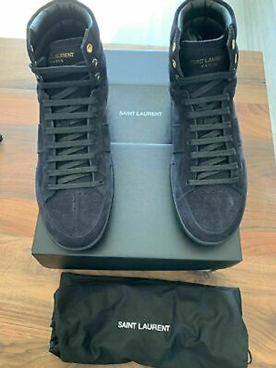 Pre-owned Saint Laurent Ysl Signature Sl/10h Sneakers Shoes Trainers 40 In Blue