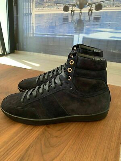 Pre-owned Saint Laurent Ysl Signature Sl/10h Sneakers Shoes Trainers 40 In Blue