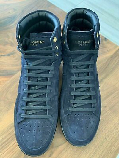 Pre-owned Saint Laurent Ysl Signature Sl/10h Sneakers Shoes Trainers 40 In Blue