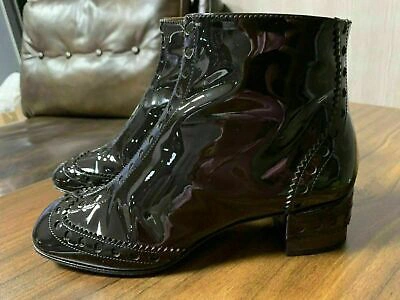 Pre-owned Chloé Chloe Iconic Perry Ankle Brogue Boots Icon Boots Shoes Ankle Boots 5.5 In Brown