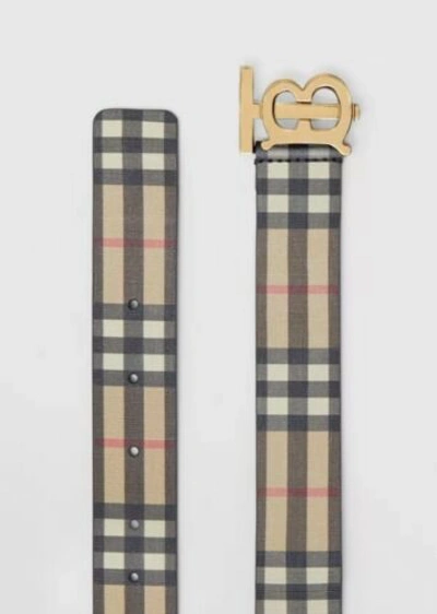 Pre-owned Burberry Monogram Motif Vintage Check Belt In Multicolor