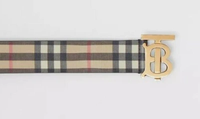 Pre-owned Burberry Monogram Motif Vintage Check Belt In Multicolor