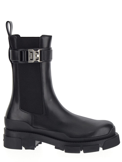 Shop Givenchy Chelsea Ankle Boots In Leather In Black