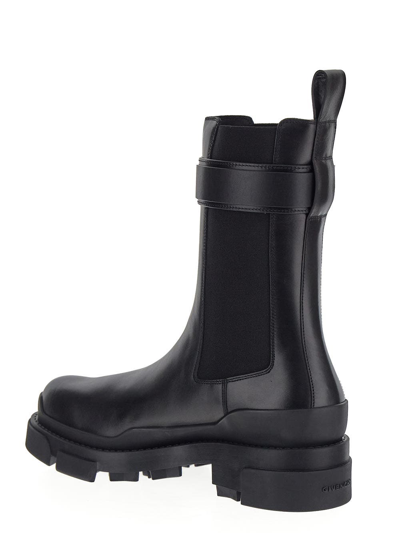 Shop Givenchy Chelsea Ankle Boots In Leather In Black
