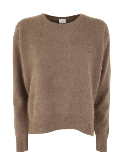 Ct Plage Crew Neck Sweater With Side Slits