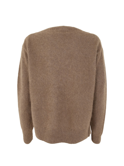 Ct Plage Crew Neck Sweater With Side Slits
