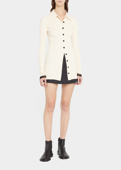 Shop Proenza Schouler White Label Satin Mini Skirt In Black