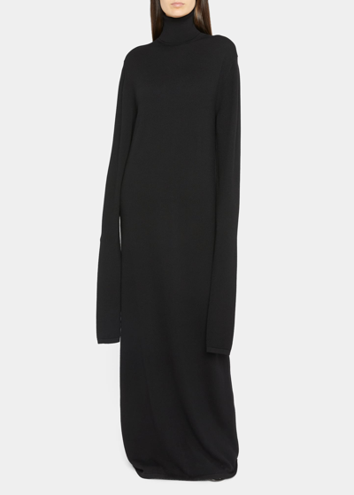 Shop The Row Alicia Sweater Dress W/ Elongated Sleeves In Black