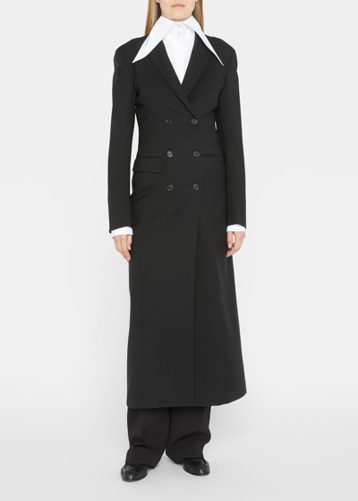 Shop The Row Evy Tailored Pea Coat In Black