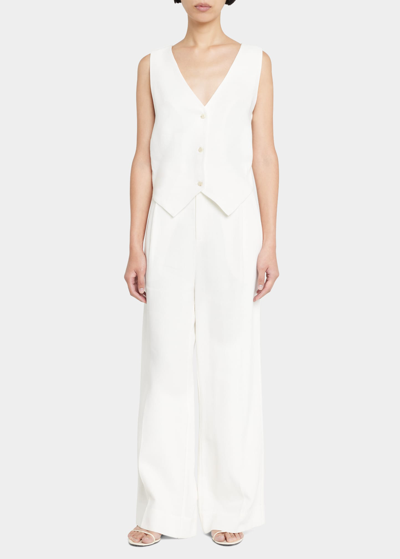 Shop Sir Clemence Wide-leg Trousers In Ivory