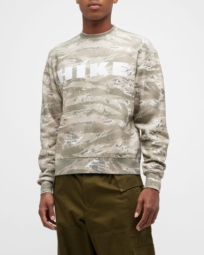 Stampd Men's Hike Camo Crew Sweatshirt In Digital Tiger Camo | ModeSens