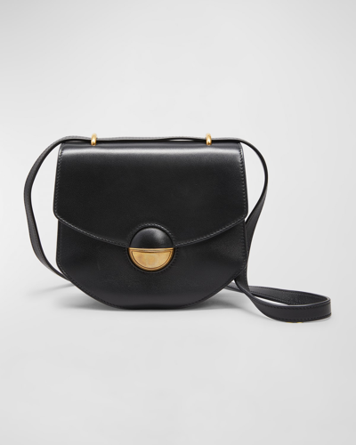 Shop Proenza Schouler Dia Mini Round Leather Crossbody Bag In Black