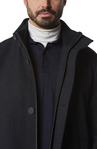 Shop Marc New York Dorsey Wool Blend Car Coat In Charcoal