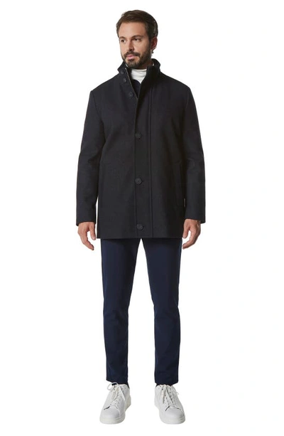 Shop Marc New York Dorsey Wool Blend Car Coat In Charcoal