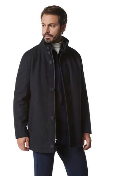 Marc New York Dorsey Wool Blend Car Coat In Charcoal