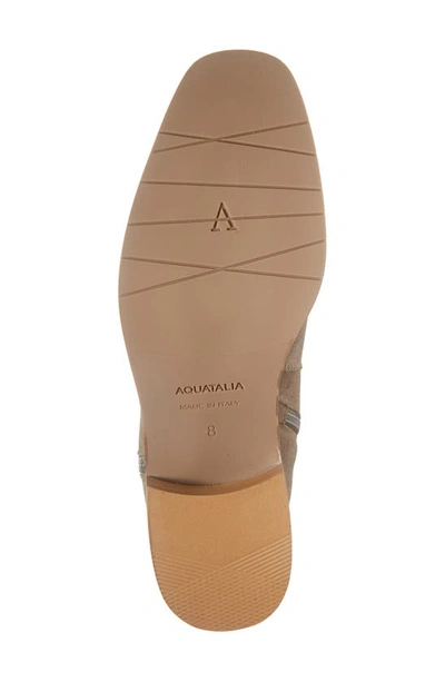 Aquatalia Colbie Water Resistant Suede Bootie In Light Taupe