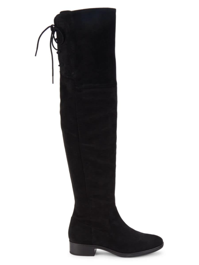 Geox Women's Felicity Suede Over The Knee High Boots In Black | ModeSens