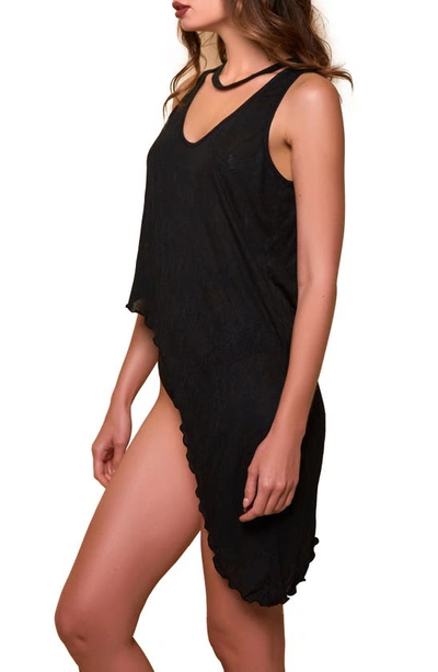 Shop Hauty Asymmetric Jersey Top & Panties Set In Black