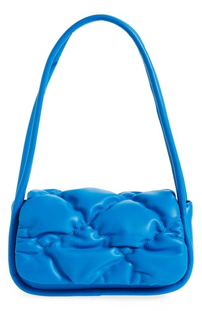 Topshop Scarlett Quilted Shoulder Bag In Blue | ModeSens