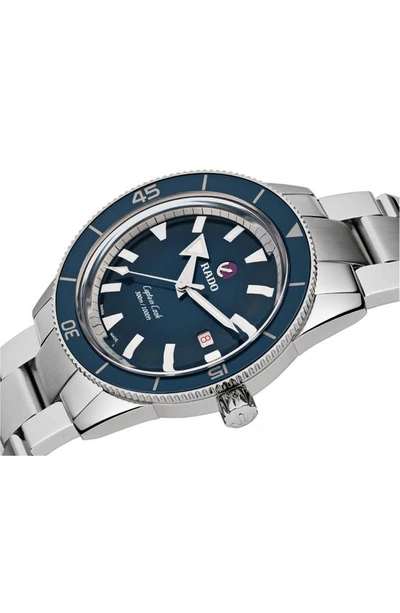 Shop Rado Captain Cook Automatic Bracelet Watch, 42mm In Blue