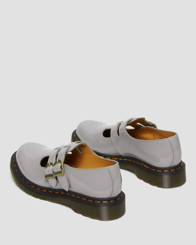 Shop Dr. Martens' Women's 8065 Patent Leather Mary Jane Shoes In Grey