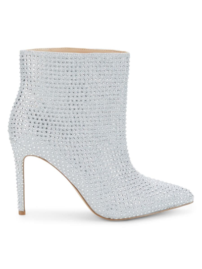 Shop Jewel Badgley Mischka Women's Jude Embellished Ankle Boots In Silver