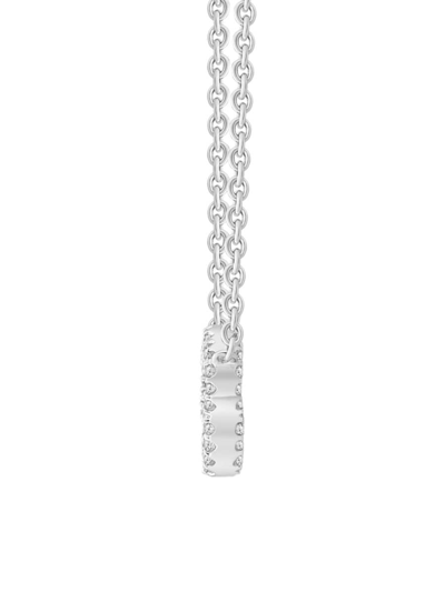 Shop Saks Fifth Avenue Women's 14k White Gold & 0.75 Tcw Diamond Clover Station Necklace